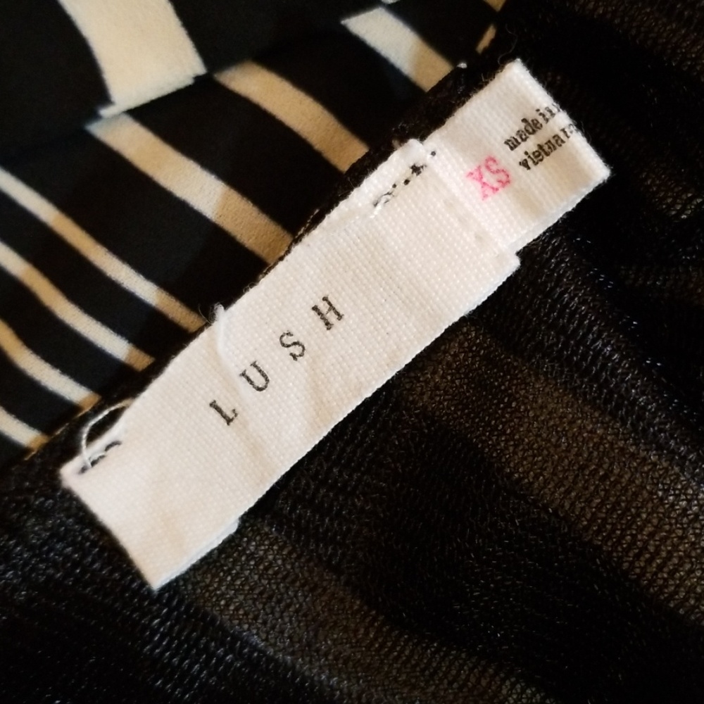 Lush Navy Blue/Cream Mini Dress XS - Picture 6 of 7